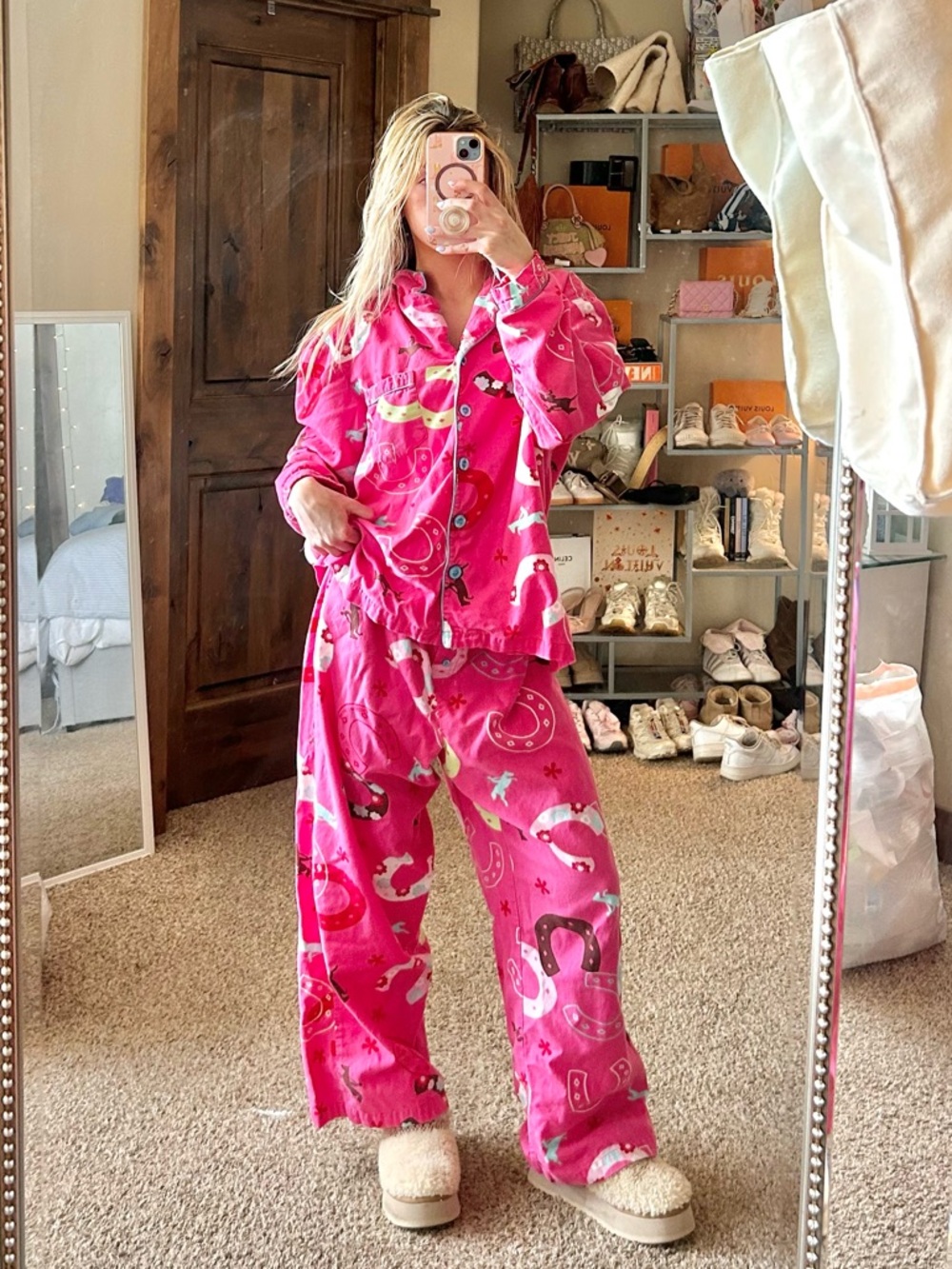 Victorias Secret Y2K Vintage Barbiecore Western Cowgirl Rodeo Flannel Pajamas